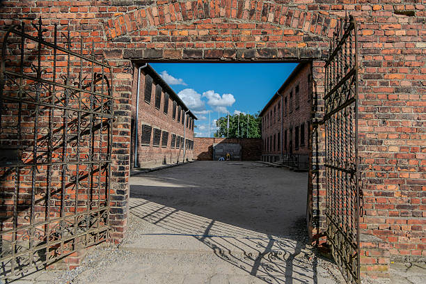 Auschwitz, Poland, August 6, 2025. Auschwitz Birkenau Concentration and Extermination Camp Execution Court