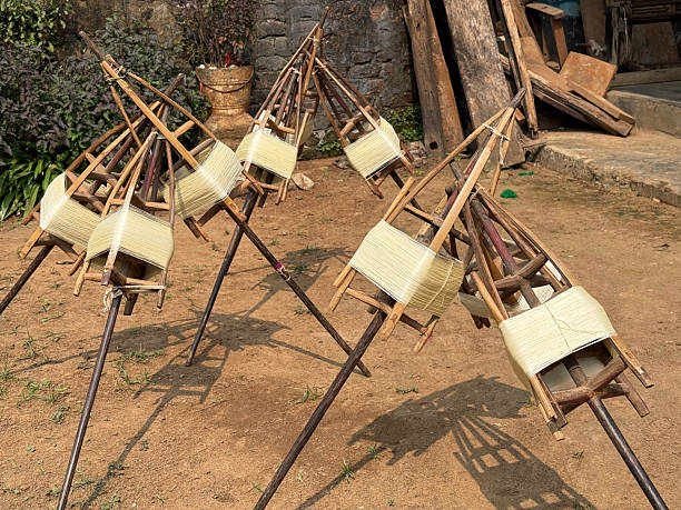 istock Traditional Handloom Yarn Drying in Rural India 2235200508