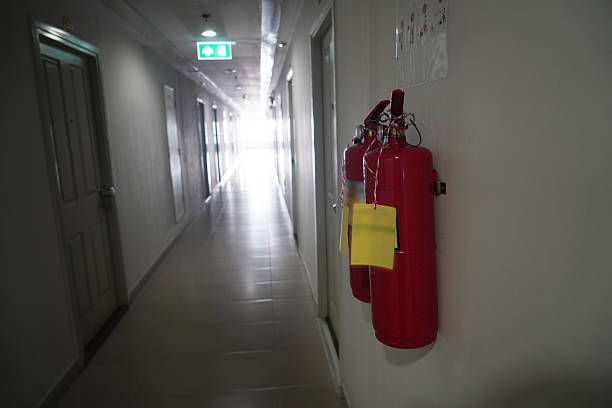 istock Wall-mounted fire extinguisher, emergency equipment for condominiums in Thailand 2235206127