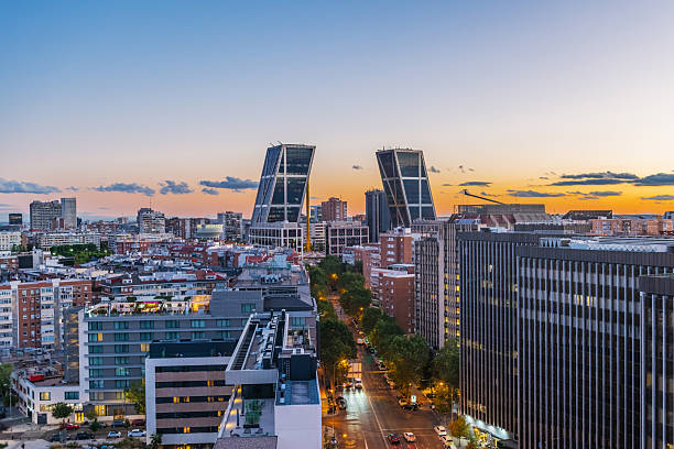istock Aerial view of Madrid at dusk 2235214256
