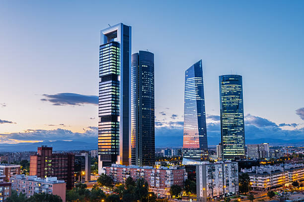 istock Modern skyscrapers in Madrid financial district 2235214882