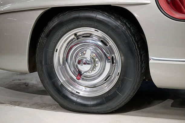 details of the wheel of a mercedes-benz 300 sl gullwing