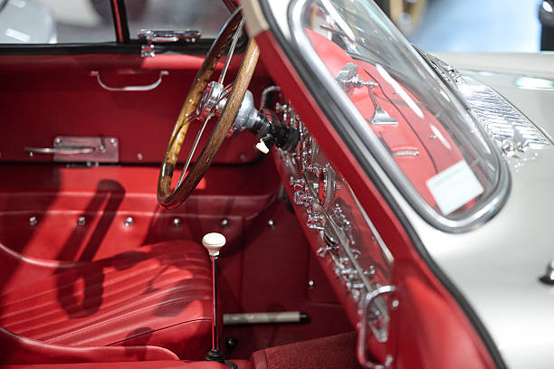 interior details of the mercedes-benz 300 sl gullwing at the ockhuisen gallery in eemnes the netherlands