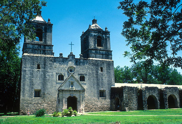 San Antonio Missions NHS - Mission Concepcion  Front View - 1984