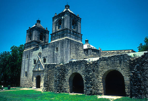 San Antonio Missions NHS - Mission Concepcion Front Angle Horizontal - 1984