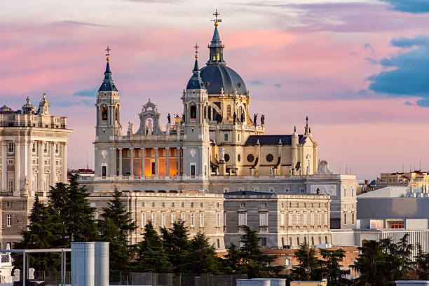 istock La Almudena cathedral on Armeria square at sunset, Madrid, Spain 2235233470