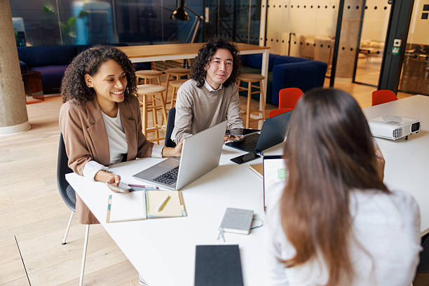istock Team Collaboration in Todays Modern Office Space Designed for Enhanced Productivity and Creativity 2235235507