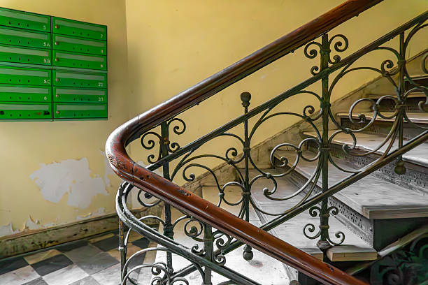 Photo of modernized old staircase in Vienna.