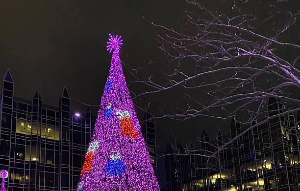 istock Christmas Tree in Pittsburgh at Night 2235255592