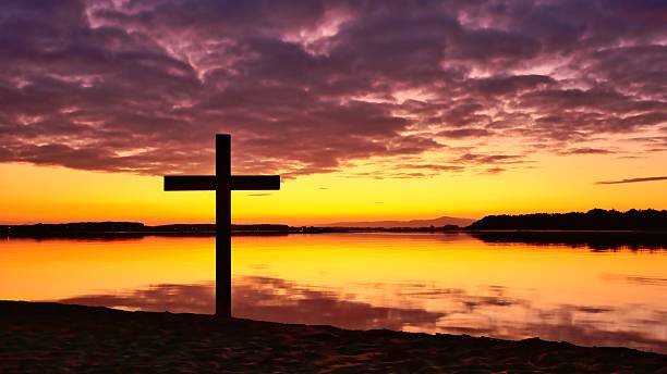 istock Salvation Cross Sunrise Bay Peaceful 2235255834