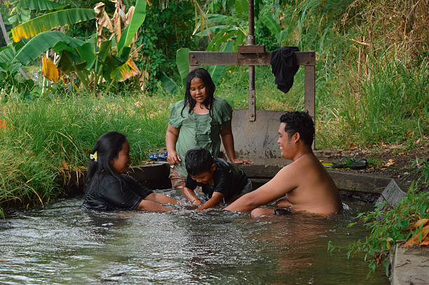 istock Son measures parents+?G??G?? hand barrier depth while sister observes closely 2235302913