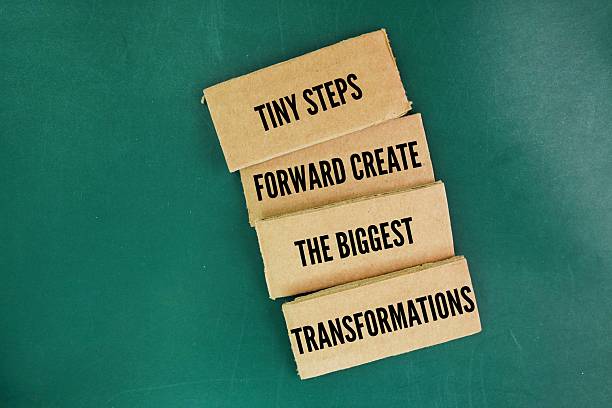 istock Inspirational and motivational words or quotes for success Tiny steps forward create the biggest transformations. 2235305605