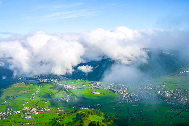 Panoramic view from Mount Stanserhorn, Nidwalden, Switzerland