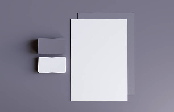 Stationery mockup identity om dark purple background