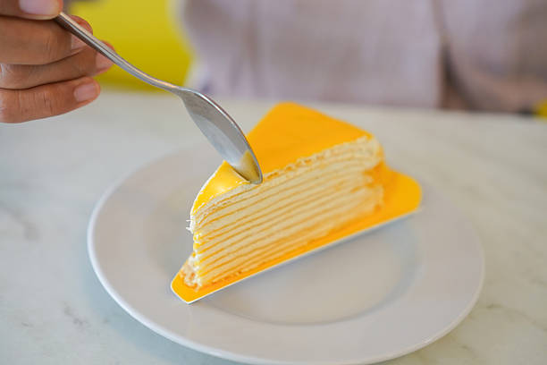 istock Slice of Layered Cake on Plate 2235326044