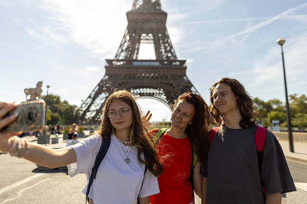 istock A family of three exploring Paris 2235327326