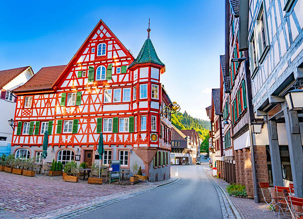 istock Half timbered facades in Schiltach Black Forest Germany 2235347290