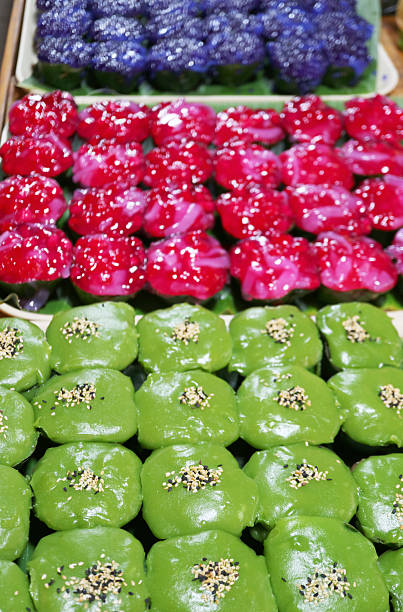 istock Thai Coconut Pudding with Two Layers Called Kanom Tako in Upside-down Version 2235348916