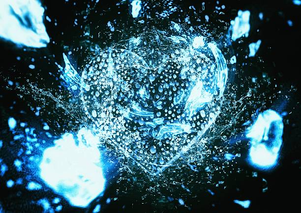 istock 3d illustration of a heart shaped blue splash 2235359156