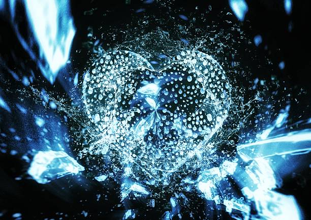 istock 3d illustration of a heart shaped blue splash 2235359157