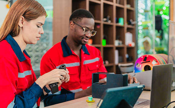 istock Product Design Engineers and Industrial Designer Working on 3D Printing Project 2235361995
