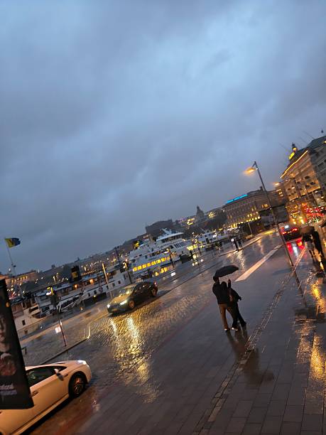 istock Rain in Stockholm at docks 2235364925