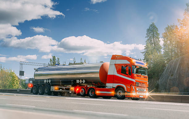 istock Lorry transporting petrol in Oslo Norway 2235376619