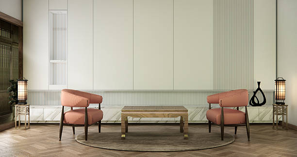 istock sofa armchair minimalist design on muji style.3D rendering 2235378241