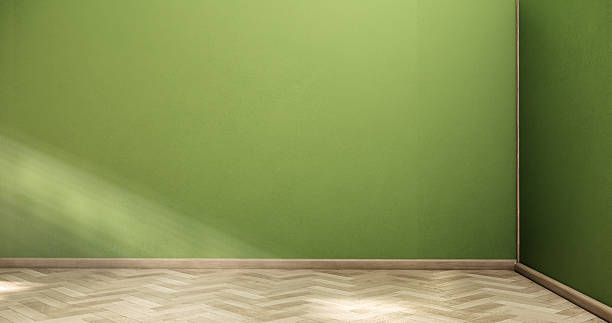 istock Empty - Clean green modern room japanese style.3D rendering 2235378511