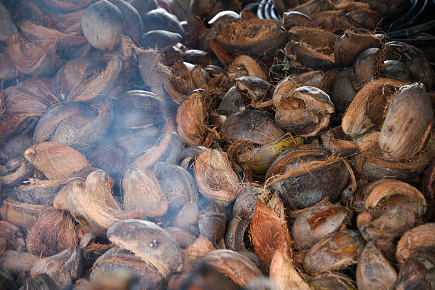 Coconut husk is usually end of shelf life and left unwanted.