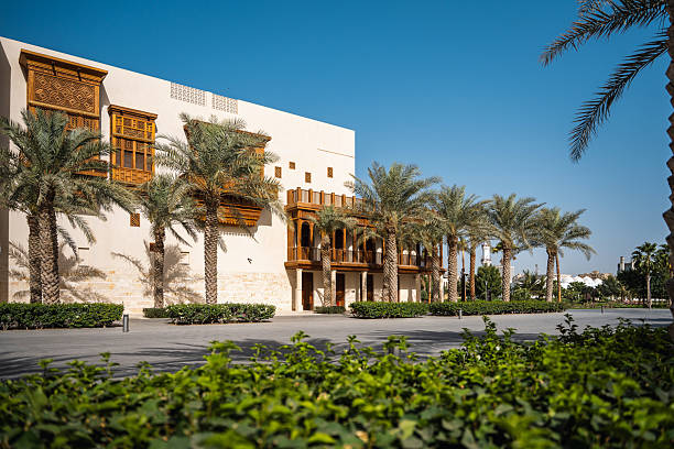 istock Palm-lined Street in Jeddah Al Balad Cultural Square 2235388532