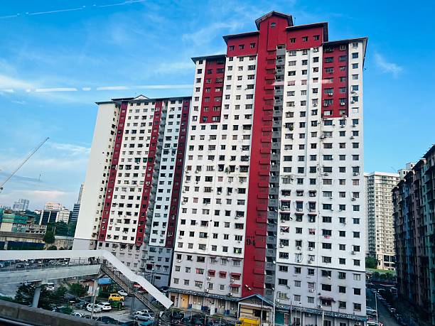 Hong Kong high density housing residential estate. Urban overpopulation. Fortress Hill in North Point Mid-Levels in Hong Kong.