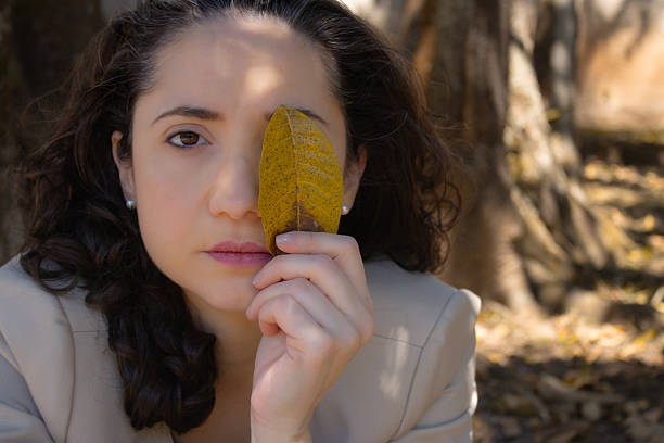 Perfect for environmental concern, sustainability, botany, autumn season. Outdoor horizontal portrait with copy space.