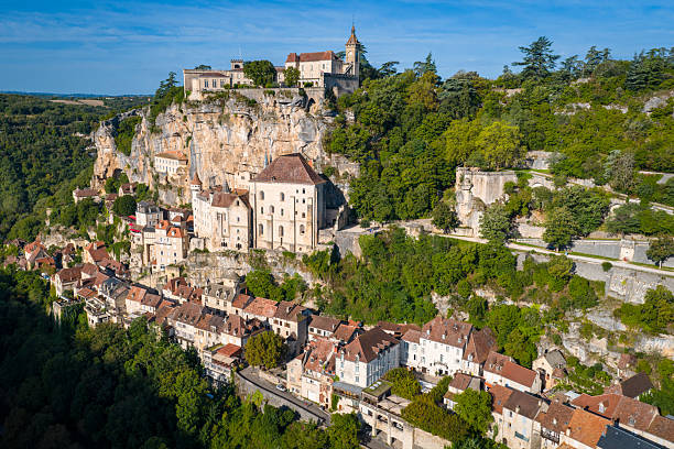 istock Rocamadour, France: Aerial View of a Cliffside Medieval Village 2235407951