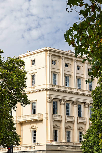 istock Cream Neoclassical Building with Columns and Windows  in London, UK. 2235408417