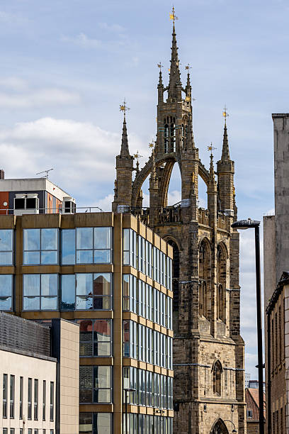 istock Gothic Tower and Modern Buildings  in Newcastle upon Tyne, UK. 2235409258