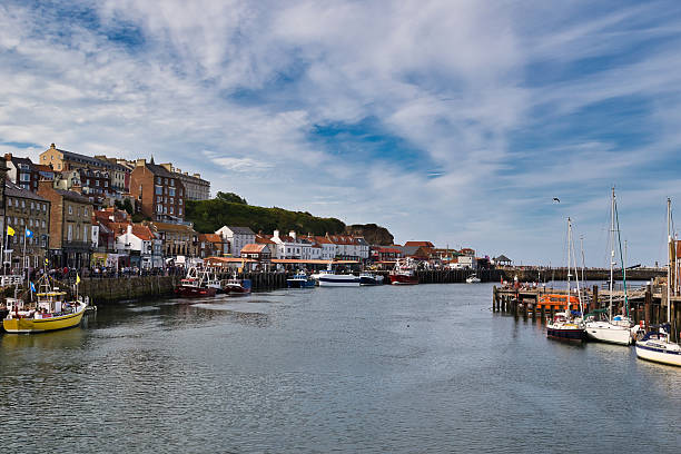 istock Harbor with Boats and Hillside Town  in Whitby, UK. 2235409558