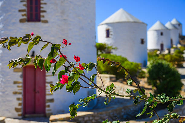 Old windmill in Foca, Izmir, Turkey