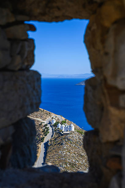Kalamos rock view from Anafi's Chora village