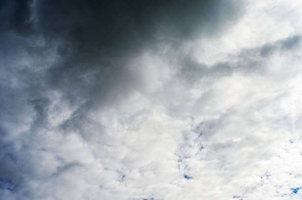 Overcast gray sky with thick clouds signaling approaching storm or rain