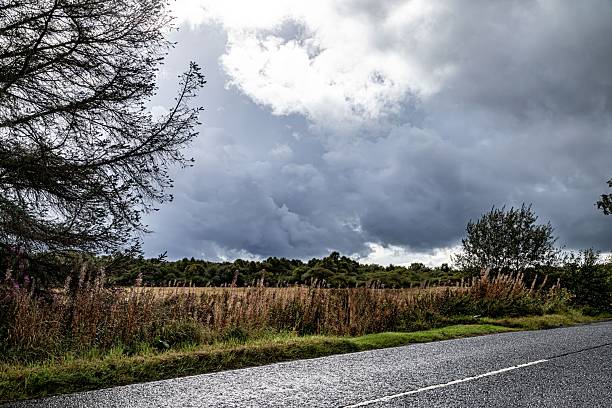 Thunderstorms Over Scottish Borders Agricultural Fields.