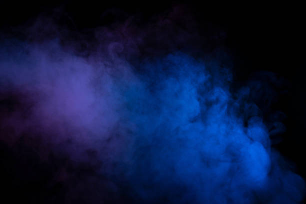 istock Blue and purple steam on a black background. 2235414440