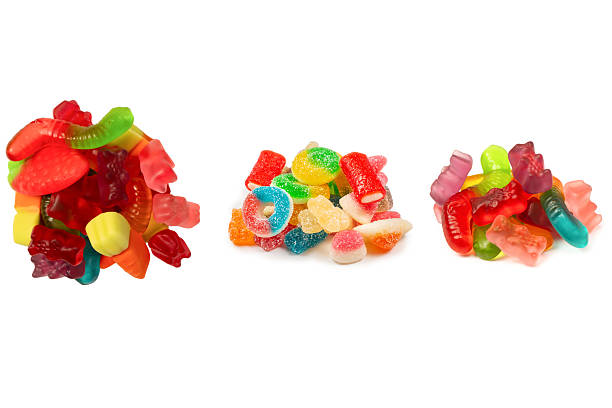 istock Assorted gummy candies. Top view. Jelly  sweets. Isolated on white. 2235414448