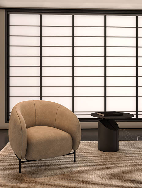 istock Large luxury modern bright interiors Living room mockup illustration 3D rendering image 2235418771