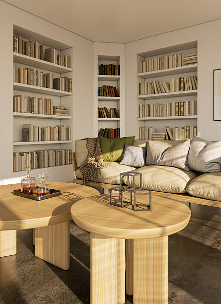 istock Large luxury modern bright interiors Living room mockup illustration 3D rendering image 2235418818