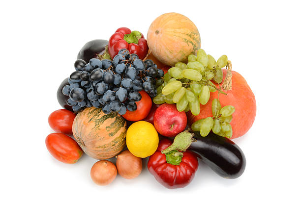 istock Healthy Eating: Assorted Fruits and Vegetables on White 2235419733