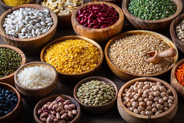 istock Different types of legumes and cereals 2235426222