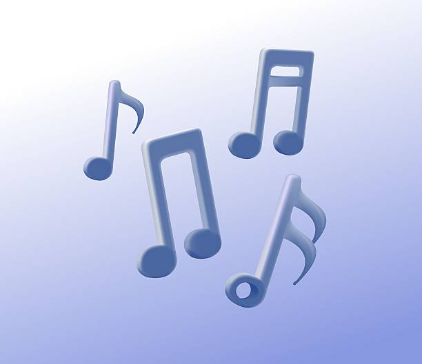 istock Music notes, song, melody or tune 3D render vector icon for musical apps and websites. Set of Musical Notes and Clef 2235432228