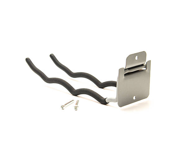 istock Unboxed wall-mounted tool holder with rubber-coated hooks and mounting screws isolated on white background. Ready-to-install view ideal for DIY guides, garage organization, or product listings 2235433937