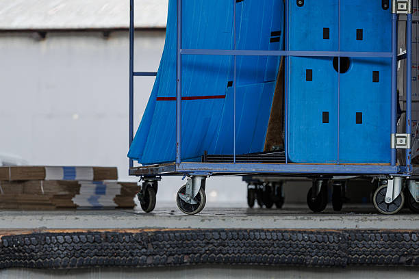 istock Distribution Center Cart and Blue Panels 2235447509